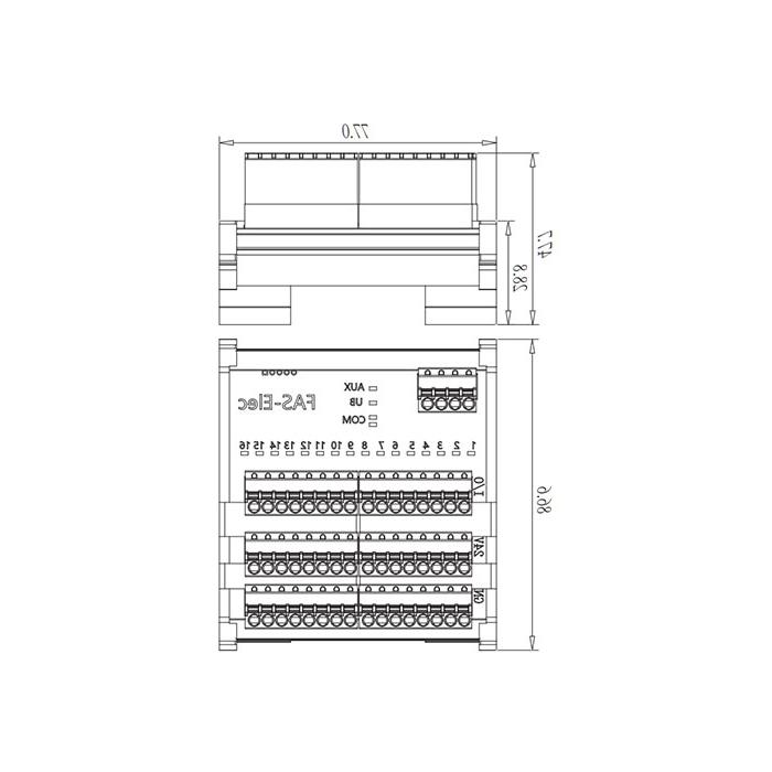 IP20、IO-Link Hub、NPN、16×DI/DO 可配置、端子式模块、00BS16S